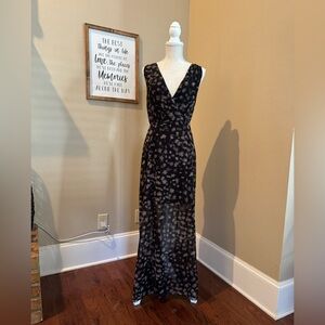 BCBGeneration Black/Tan Maxi Dress